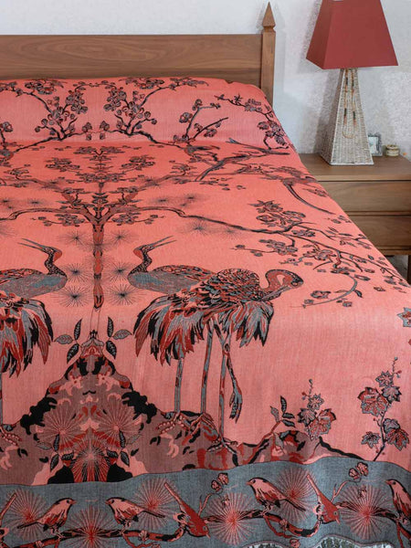 Black & Rose Tree of Life Bedspread