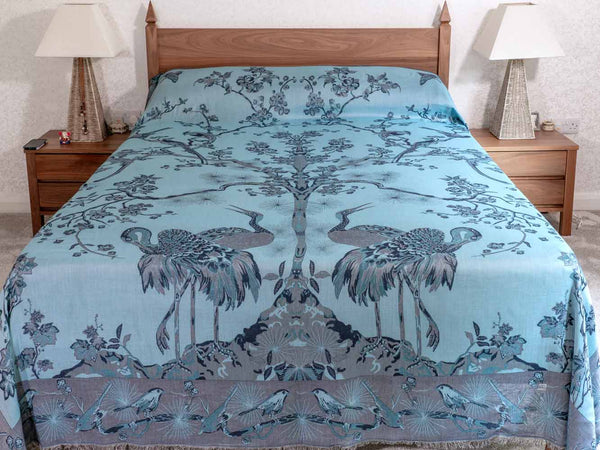 Blue Tree of Life Bedspread