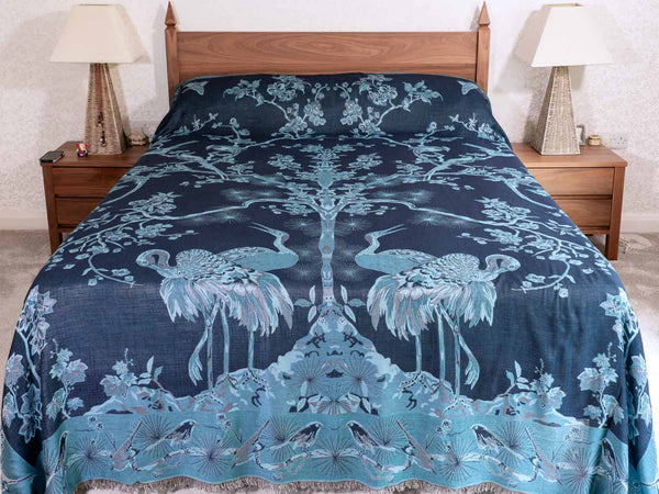 Blue Tree of Life Bedspread