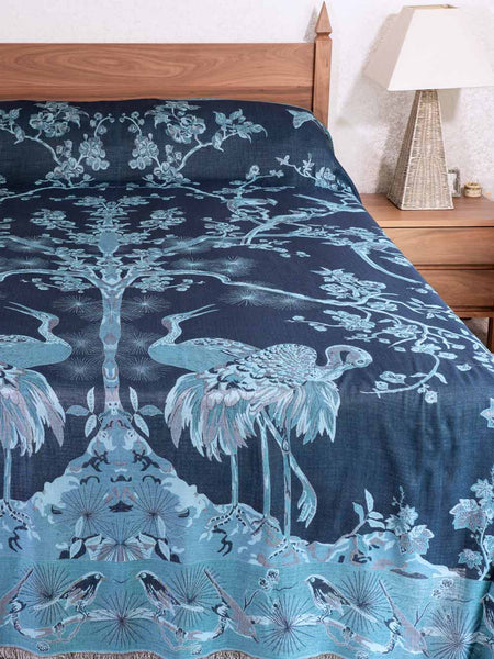 Blue Tree of Life Bedspread