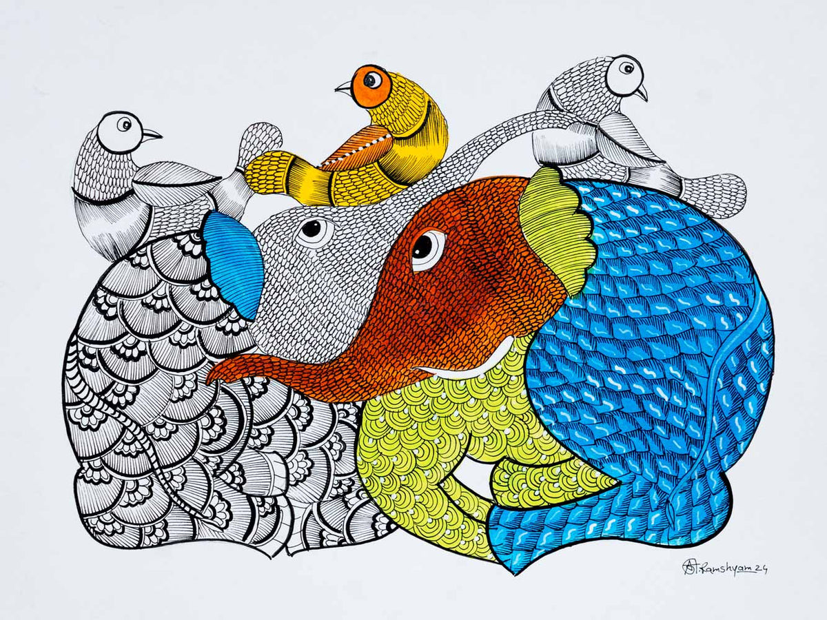 Gond painting images discount