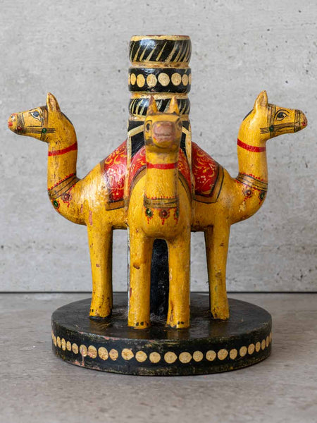 Painted Camel Candeholder