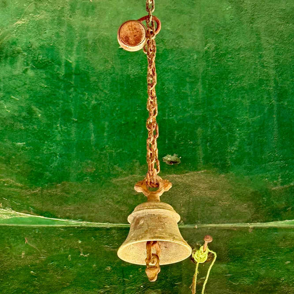 Photo of Temple Bell & Green Ceiling, Rajasthan