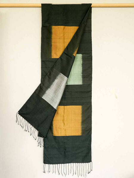 Black Silk Pha Tung from Laos Wallhanging