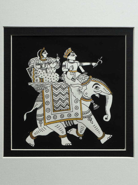 Indian Phad Painting | Elephant and Riders