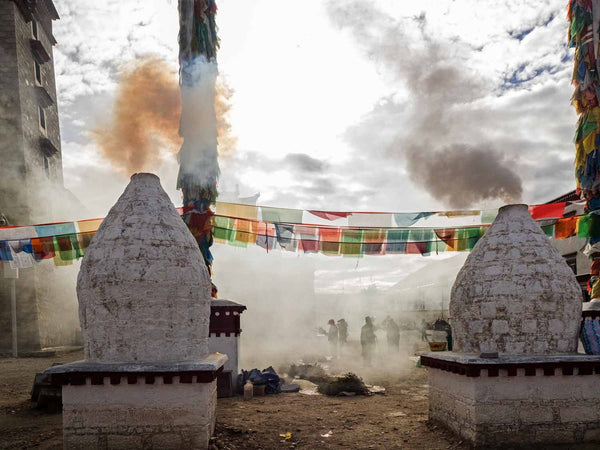Photo of Juniper Burners at Samye Monastery