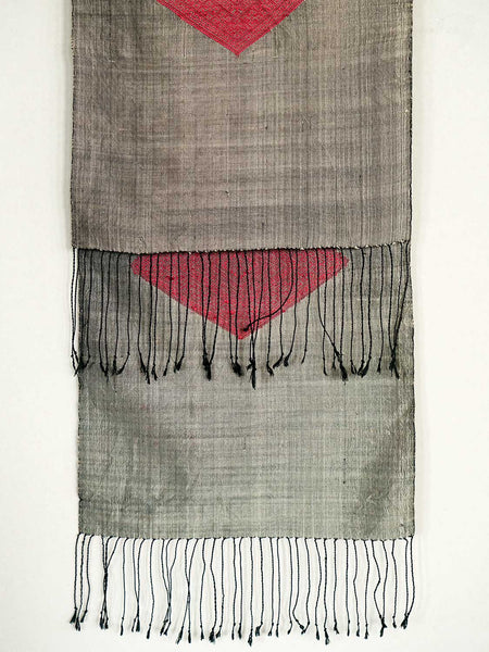 Silver and Rose Coloured Pha Tung | Wallhanging