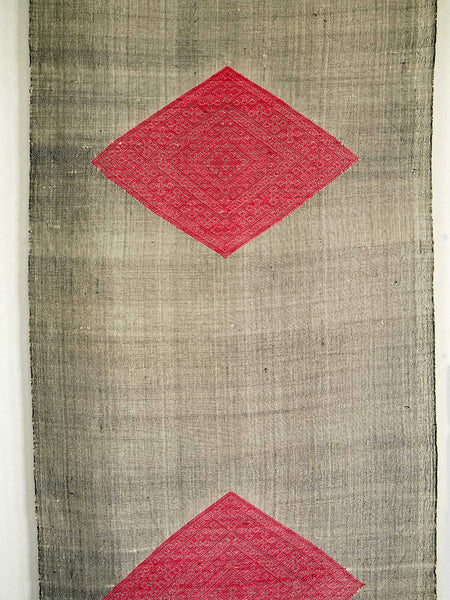 Silver and Rose Coloured Pha Tung | Wallhanging