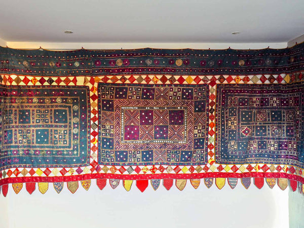 Large Embroidered Wallhanging from Gujarat