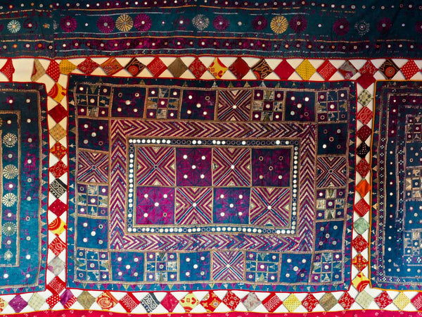 Large Embroidered Wallhanging from Gujarat