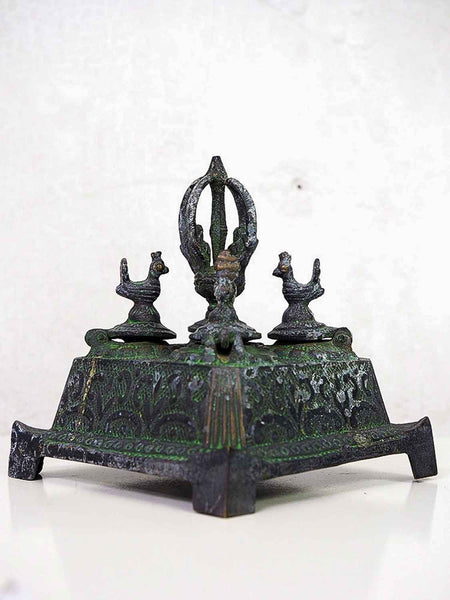 Verdigris copper Indian cosmetic box