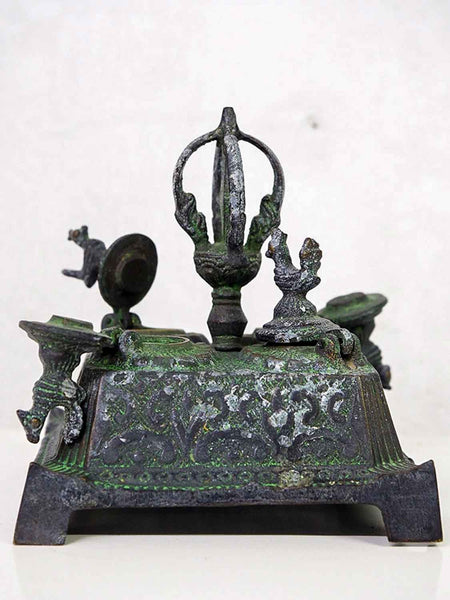 Verdigris copper Indian cosmetic box