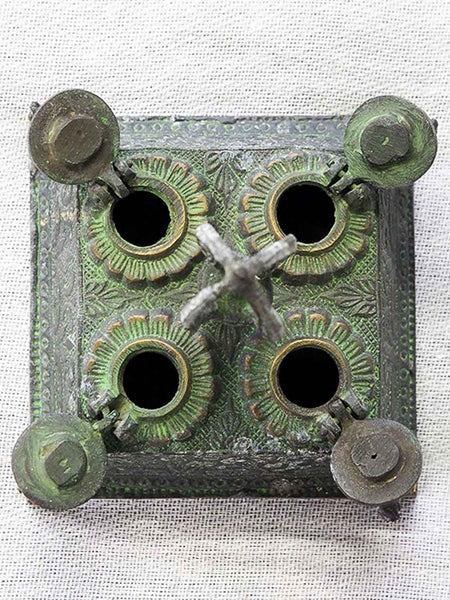 Verdigris copper Indian cosmetic box