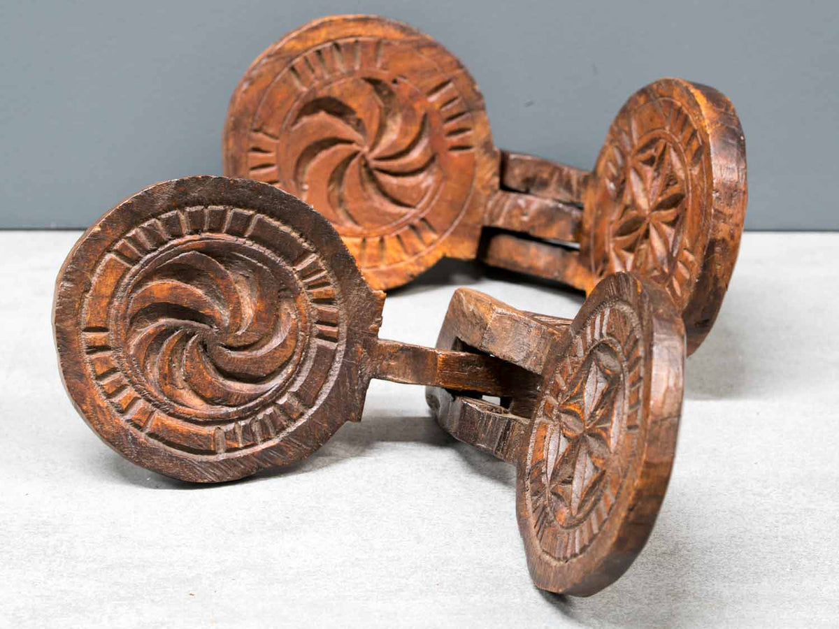 Antique wooden biscuit outlet moulds