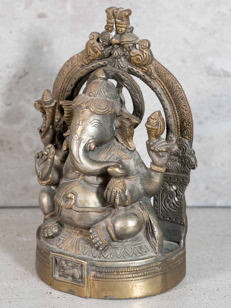 White Brass Ganesh statue