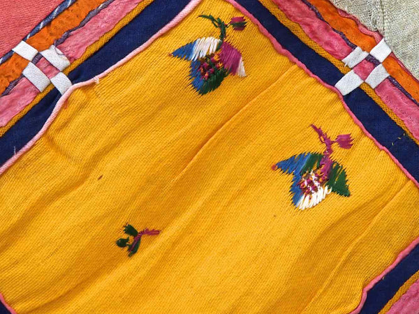 Vintage Applique Indian Silk Chakla 4
