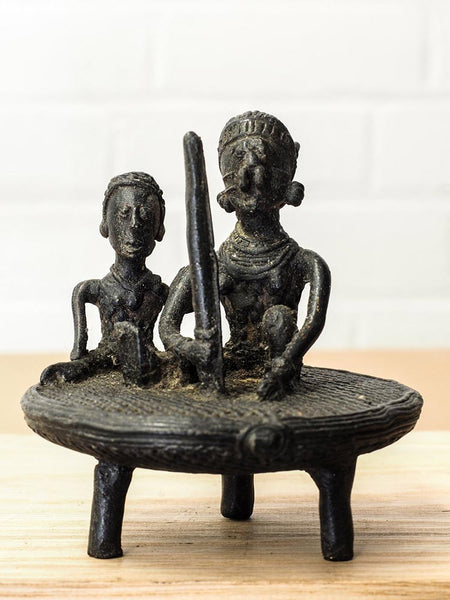 Indian Sculpture of Women Grinding Corn 1