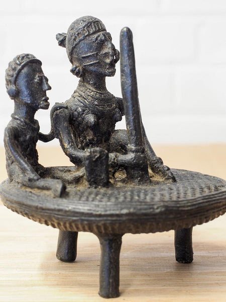 Indian Sculpture of Women Grinding Corn 2