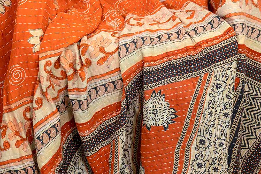Close up on Kantha Fabrics