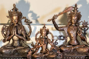 Small Buddhist Rupas, or Statues, from Nepal