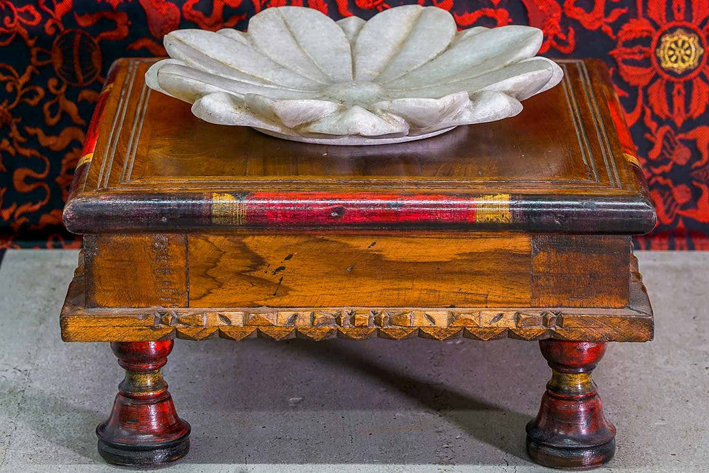 Close Up on Indian Furniture - Low Wooden Tables