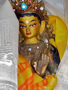 Gold Painted Tara Statue in the Spiti Valley