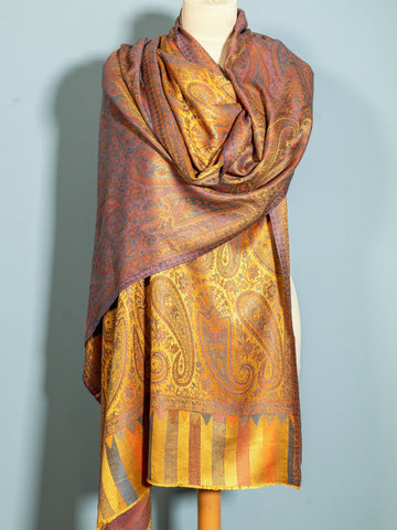 Autumn Gold Jacquard Scarf