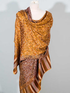 Autumn Gold Jacquard Scarf