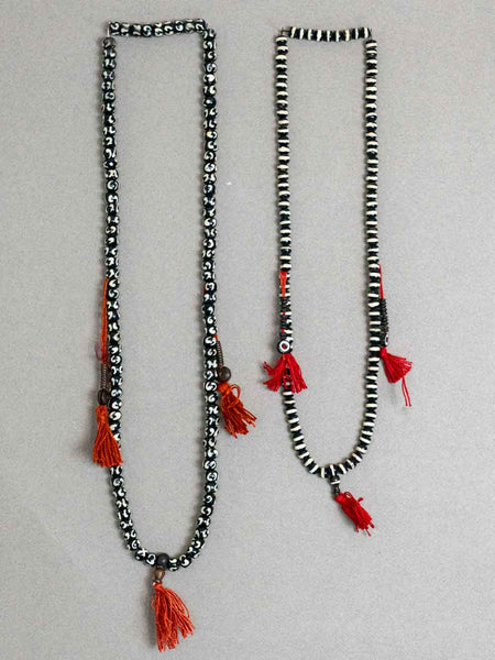 Black & White Tibetan Malas, Prayer Beads