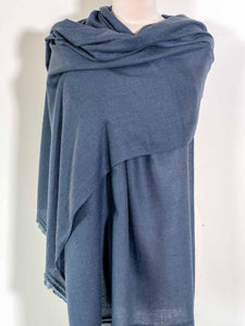 French Blue Cashmere Scarf