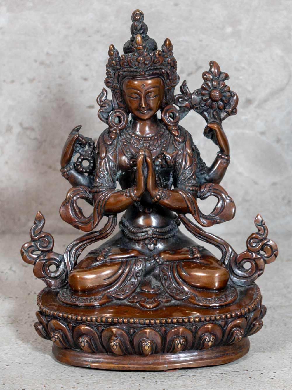 Copper Bronze Avalokiteshvara Buddha Statue