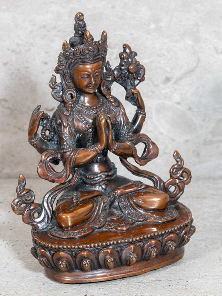 Copper Bronze Avalokiteshvara Buddha Statue
