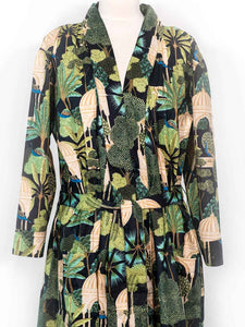 Exotic Forest Print Indian Cotton Robe