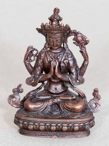 Fine Vajrasattva Buddha Statue, 6.5cm 