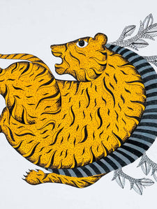 Gond Painting of a Tiger 