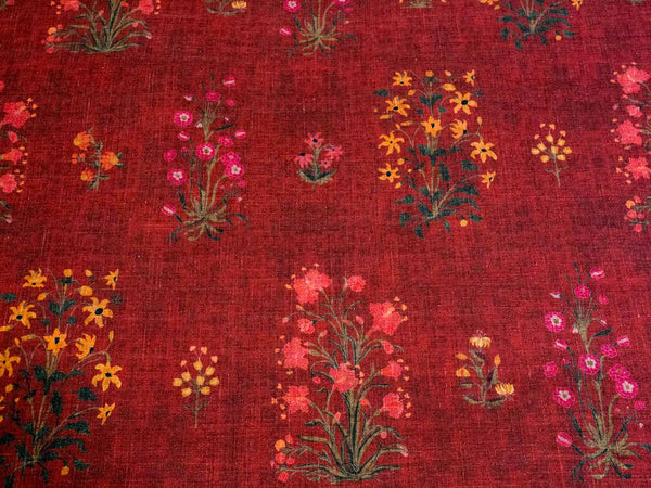 Indigo & Madder Floral Print Bedspread