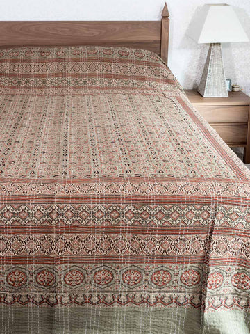 Madder & Sage Ajrakh Indian Bedspread