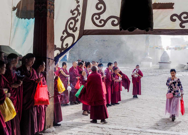 Monks & a Woman, Samye Monastery | Photos of Tibet