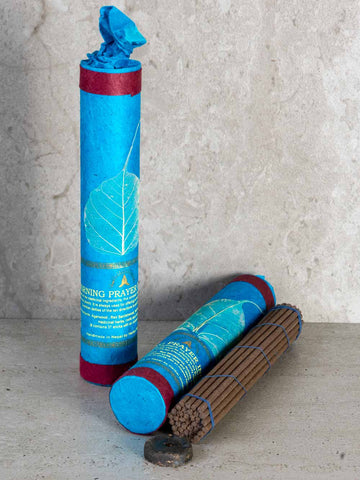Blue tube of Morning Prayer Tibetan Incense