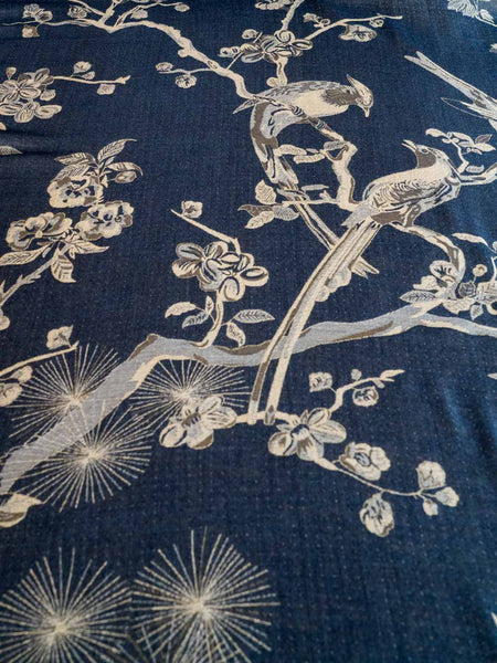Navy & Stone Tree of Life Indian Bedspread