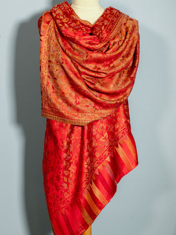 Red Jacquard Scarf