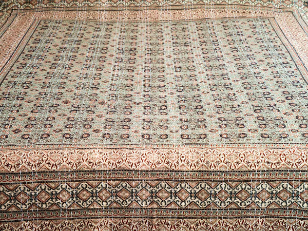 Sage & Madder Ajrakh Indian Bedspread