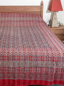 Scarlet & Indigo Ajrakh Print Indian Bedspread 