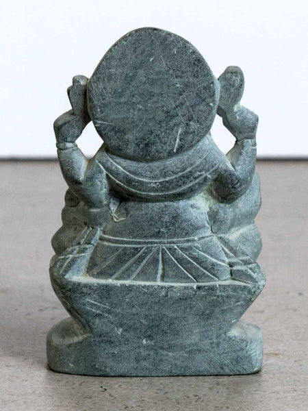 Small Carved Grey Stone Ganesh