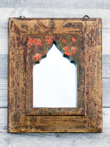 Small Painted Indian Vintage Mirror