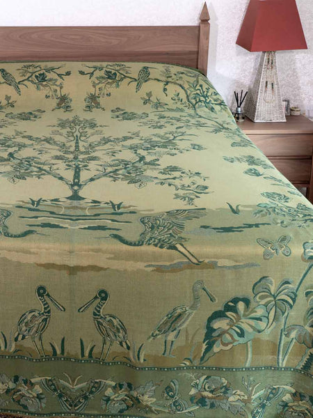 Soft Green Tree of Life Bedspread