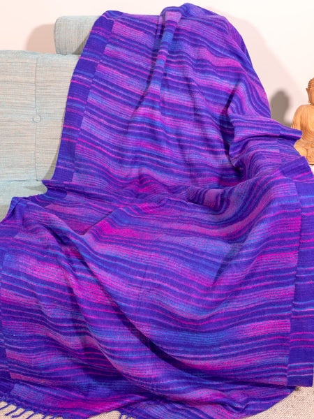 Tibetan Blanket in Violet Colours