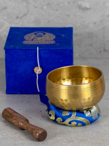 Tibetan Singing Bowl in Decorative Box