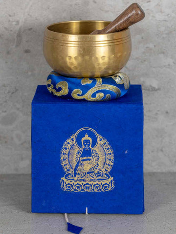 Tibetan Singing Bowl in Decorative Box