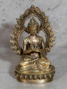 Vairocana Buddha Statue, Brass 12cm